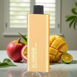 Alibarbar Pandora 7000 Puffs Engangsdamp Passionsfrugt Mango Lime – 7000 Puffs, 17 ml, 1.0 Ω