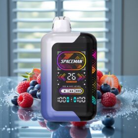 SMOK SPACEMAN SP40000 Zero Nikotin Disposable - 20ml, 0mg, 1000mAh, 40000 puff, Blå Hindbær Is