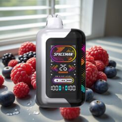 SMOK SPACEMAN SP40000 Zero Nikotin Disposable med 20ml e-væske, 1000mAh batteri og 40000 puff – Blackberry Razz