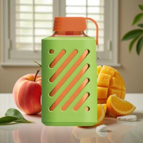 VOZOL GEAR 10000 Engangs Vape - 10000 Pust, 30 Smagsvarianter, Peach Mango Vandmelon, 20 ml E-væske, 500mAh Batteri