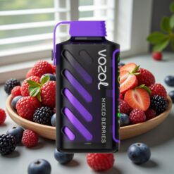 VOZOL Gear Power 20000 Puffs Engangsdamp Blandede Bær – 20mL, 5%(50mg), Dual Mesh Coil, Full Screen Display