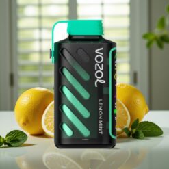 VOZOL Gear Power 20000 Puffs Engangsdamp Citronmynte med 20mL, 5% Nikotin, Dual Mesh Coil, Full Screen Display