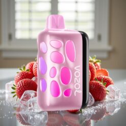 VOZOL RAVE 40000 Engangs Vape Jordbær Is – 270° Glød, Beat-Synced Party Mode, 80% Opladning på 20 Min