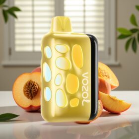 VOZOL RAVE 40000 Engangsdamp Mangofersken – 270° Glødende Design, Beat-Synket Partytilstand, 80% Opladning på 20 Min