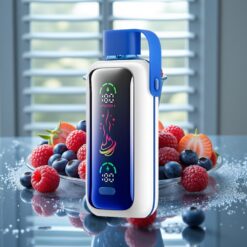 VOZOL Star 20000 Puffs Engangs Vape Blå Hindbær Is med 2,2" HD spejlskærm, Dual Mesh, 650mAh