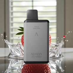 Adalya AD 10000 Puffs Engangsdamp Jordbærsprøjt – 10.000 puf, 14 ml, 2% nikotin, USB-C