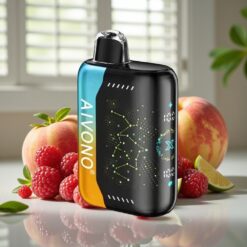 Aivono AIM BOOM 25000 Puffs - 0-5% Nikotin, 28ml E-Liquid, 650mAh, Hindbær Fersken Lime