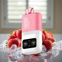 Aivono AIM MAGIC 20000 Puffs – 26ml E-liquid, LCD-skærm, Type-C, 600mAh, jordbær-is