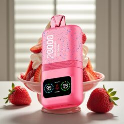 Aivono AIM MAGIC 20000 Puffs – 26ml E-liquid, Type-C, 600mAh, Jordbær Is (Strawberry Ice Cream)
