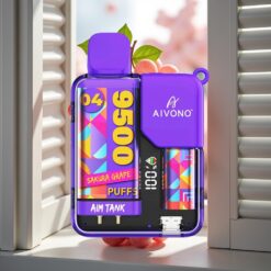 Aivono AIM-TANK 9500 Puffs – 18ml, 650mAh, LCD, 1.2ohm Mesh Coil, Sakura Vindrue