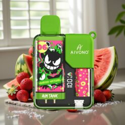 Aivono AIM-TANK 9500 Puffs – 18ml, 650mAh, LCD, Jordbær Vandmelon