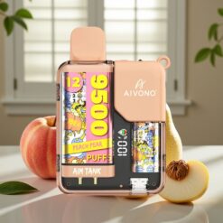 Aivono AIM-TANK 9500 Puffs – 18ml E-liquid, 650mAh Batteri, LCD-Skærm, Fersken Pære