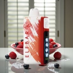 Elf Bar Ice King 40000 Puffs Disposable Vape Skræmmende Bær – 20ml E-Væske, 5% Nikotin, Opladningsbar 850mAh, Justerbar Køling