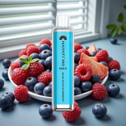 Hayati Pro Max 4000 Puffs Engangs Vape - Blå Sur Hindbær, 2%/5% Nikotin, 1400mAh, 2ml Tank