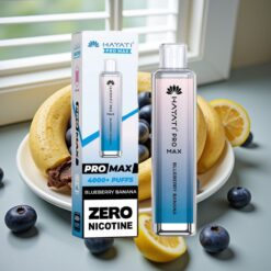 Hayati Pro Max 4000 Puffs Engangs Vape Blåbær Banan – 2%/5% Nicotin, 1400mAh, Genopladelig