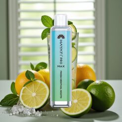 Hayati Pro Max 4000 Puffs Engangs Vape Frisk Mynte Mojito – 1400mAh, 2ml/10ml, 5% Nikotin, Opladningsbar