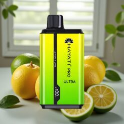 Hayati Pro Ultra 15000 Puffs Engangsdamp Citron & Lime – 15000+ Puffs, 850mAh, 2×12ml