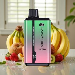 Hayati Pro Ultra 15000 Puffs Engangsdamp Kiwi Banan Jordbær Banan – 15000+ Puffs, 850mAh, 2×12ml, 2%