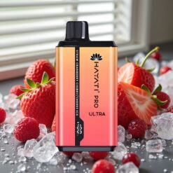 Hayati Pro Ultra 15000 Puffs Jordbær Tranebær Kirsebær Kirsebær Is - 15000+ Puffs, 850mAh, 2×12ml