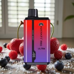Hayati Pro Ultra 15000 Puffs Kirsebær Bær – 15000+ Puffs, 850mAh, 2×12ml